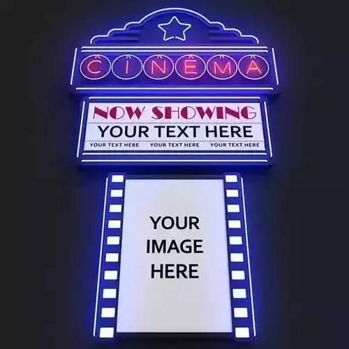 Movie Theater Marquee 3D model