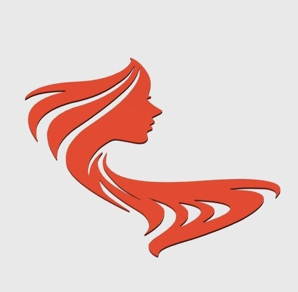 WOMAN SILHOUETTE FACE WALL DECORATION 1 3D print model_1