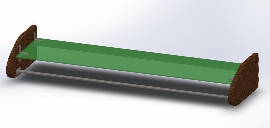 Hat shelf Free 3D model_1