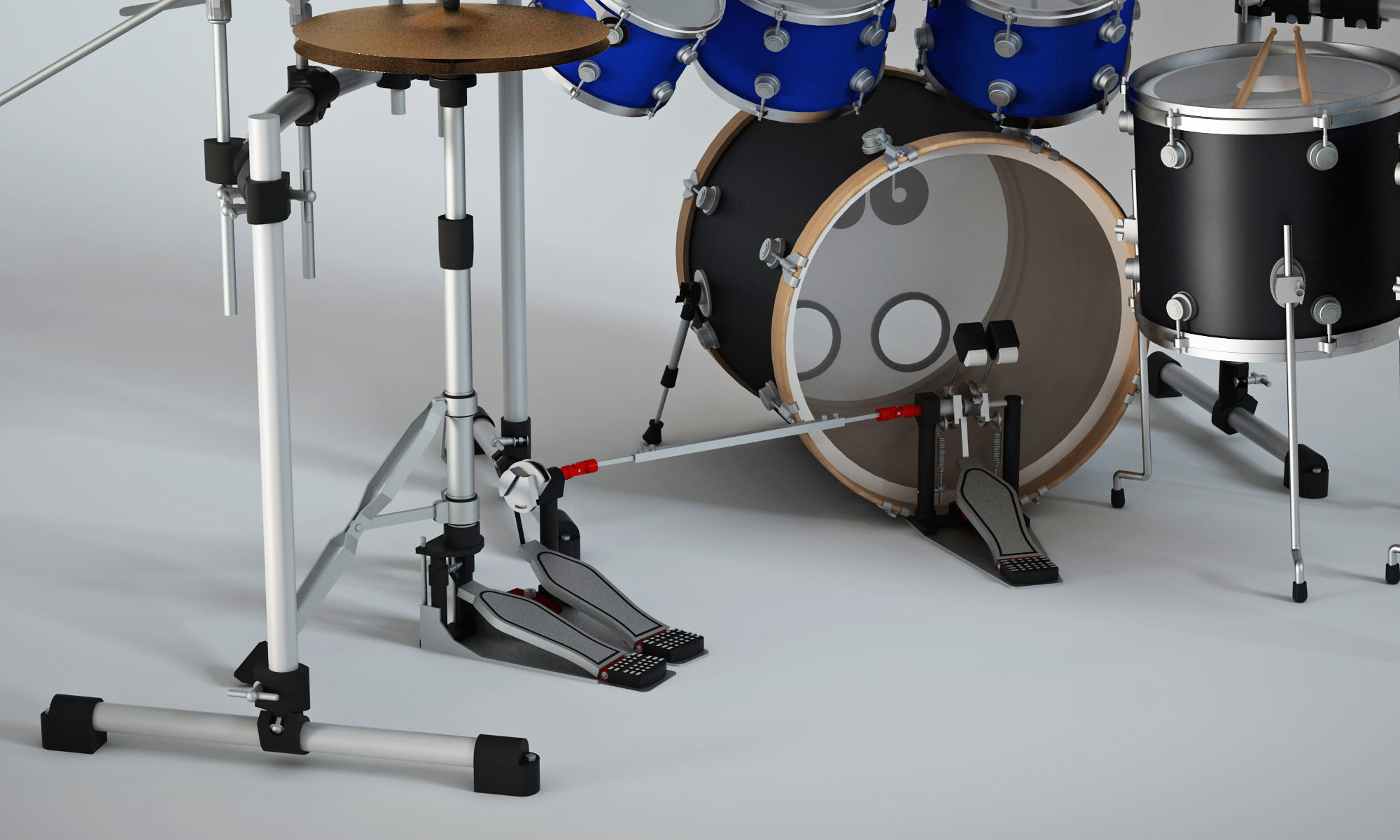 Drum set dw kit 3D model_6