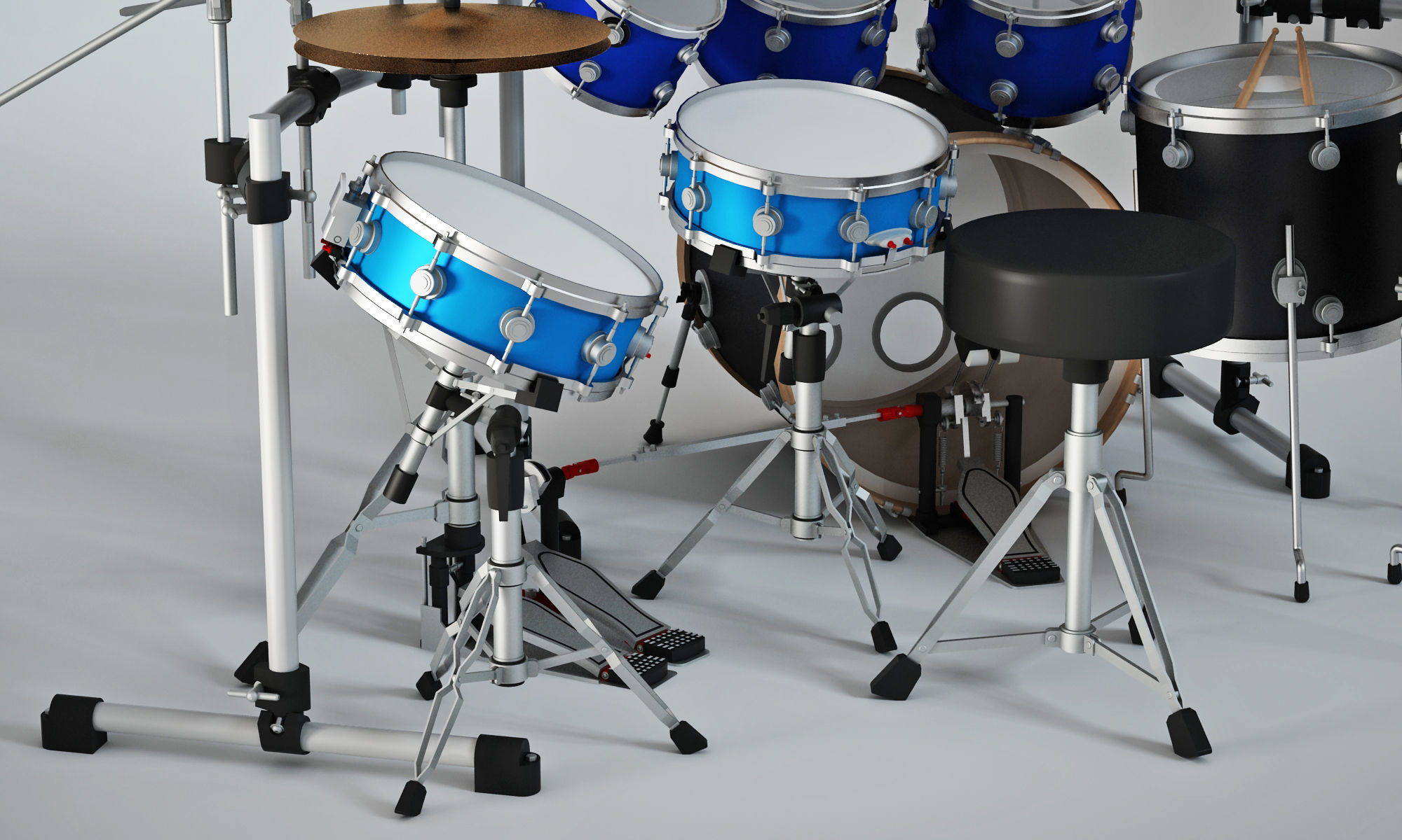 Drum set dw kit 3D model_5