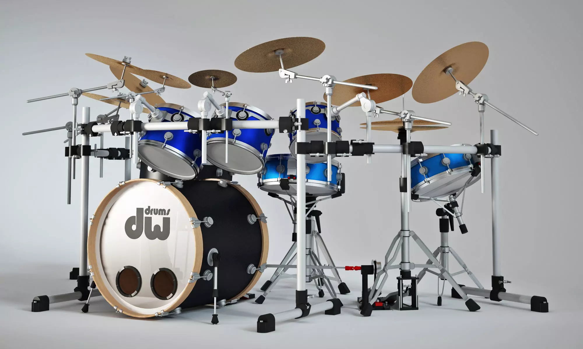 Drum set dw kit 3D model_0