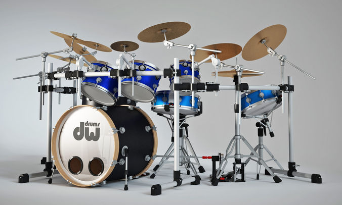 Drum set dw kit 3D model