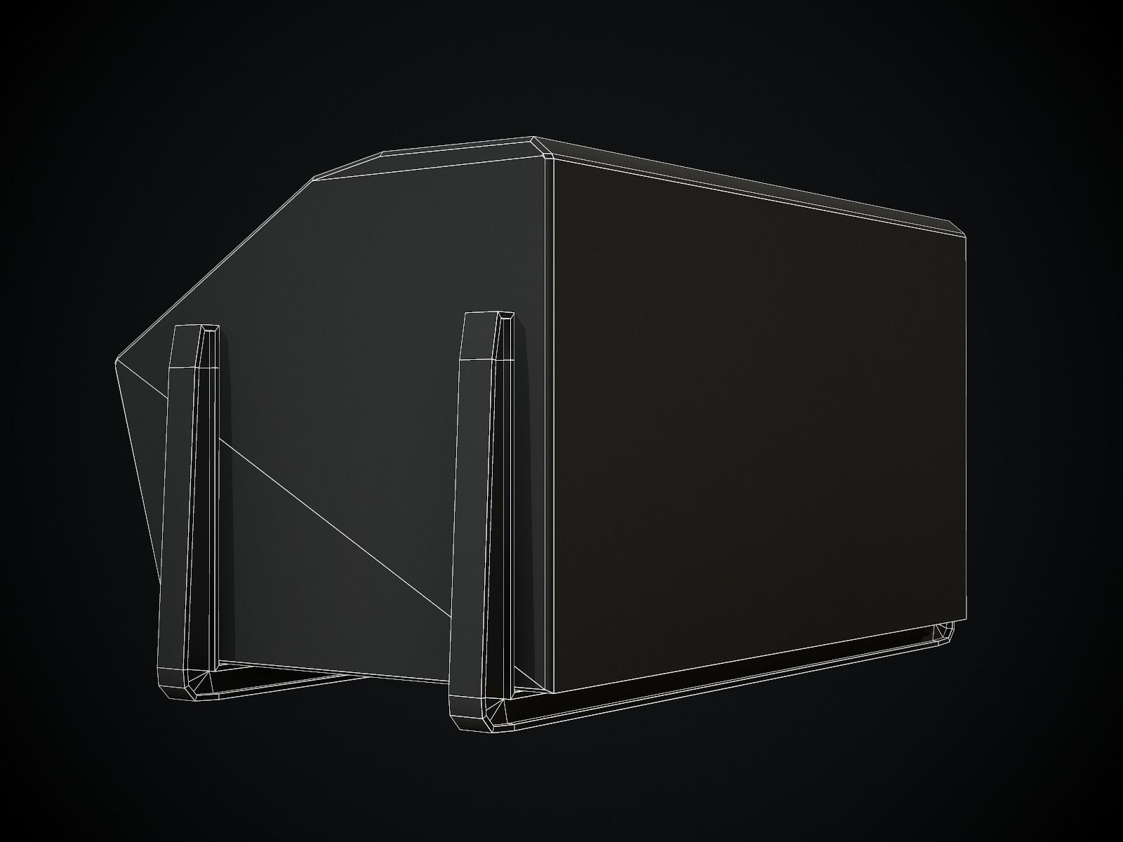 Industrial Waste Dumpster for Games Low-poly 3D model_7