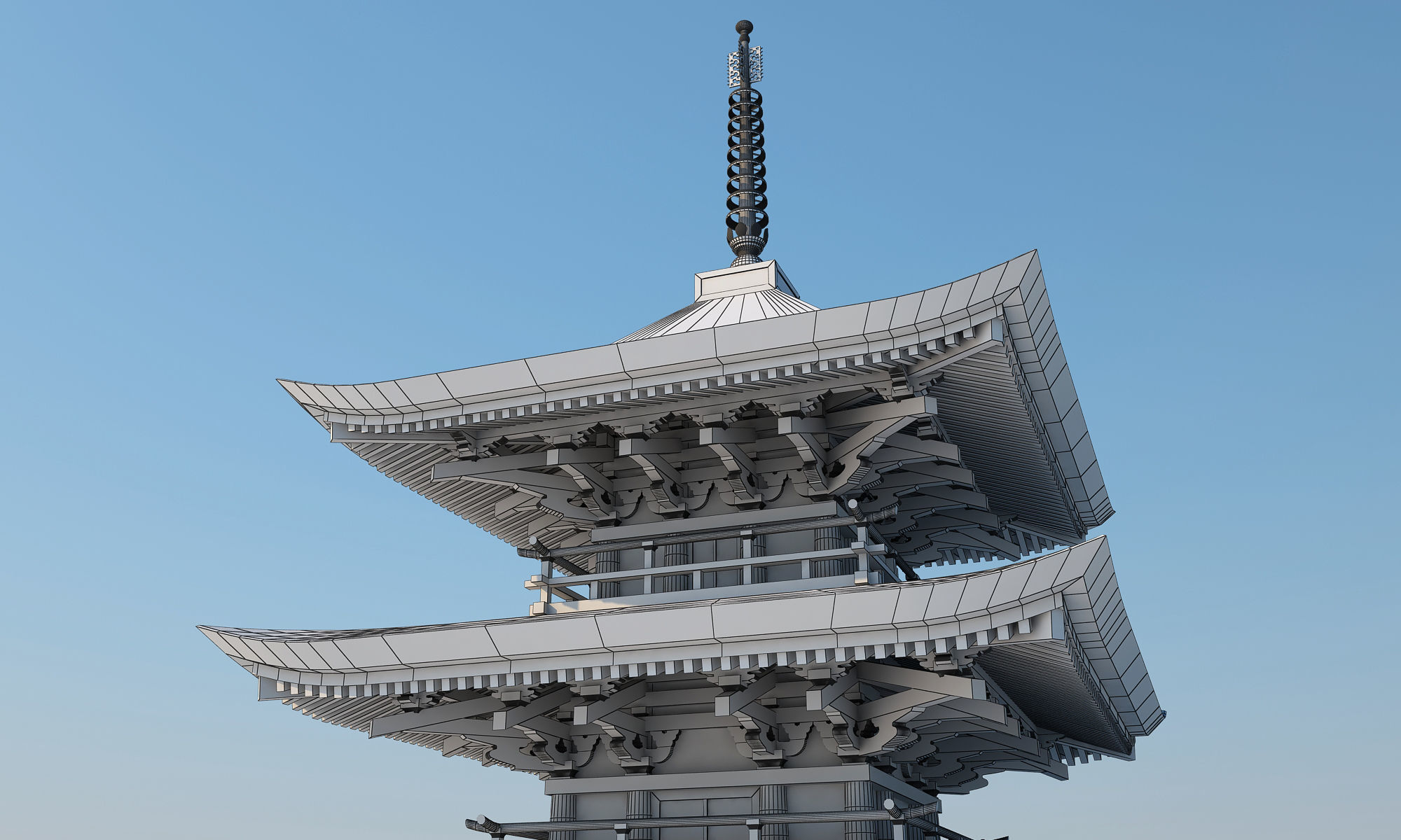 Modern temple 3D model_12
