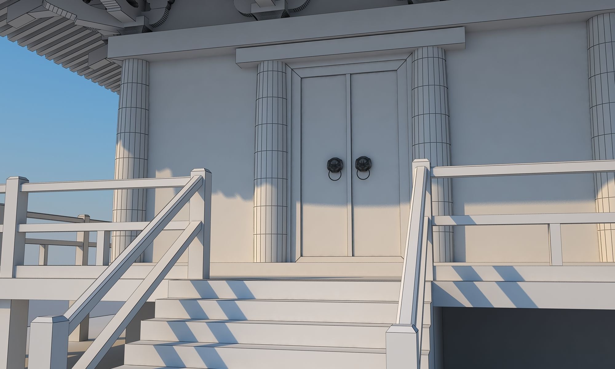 Modern temple 3D model_9