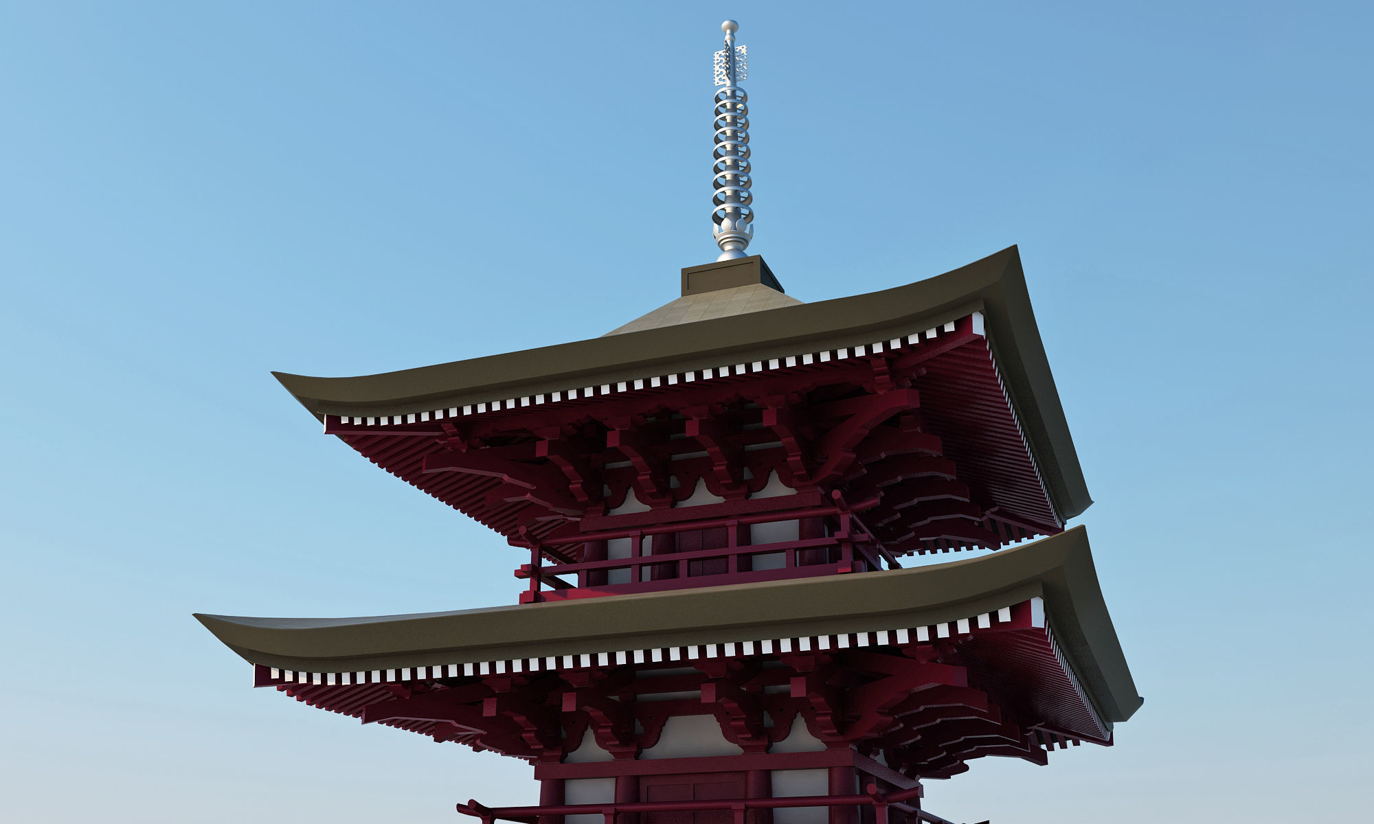 Modern temple 3D model_11
