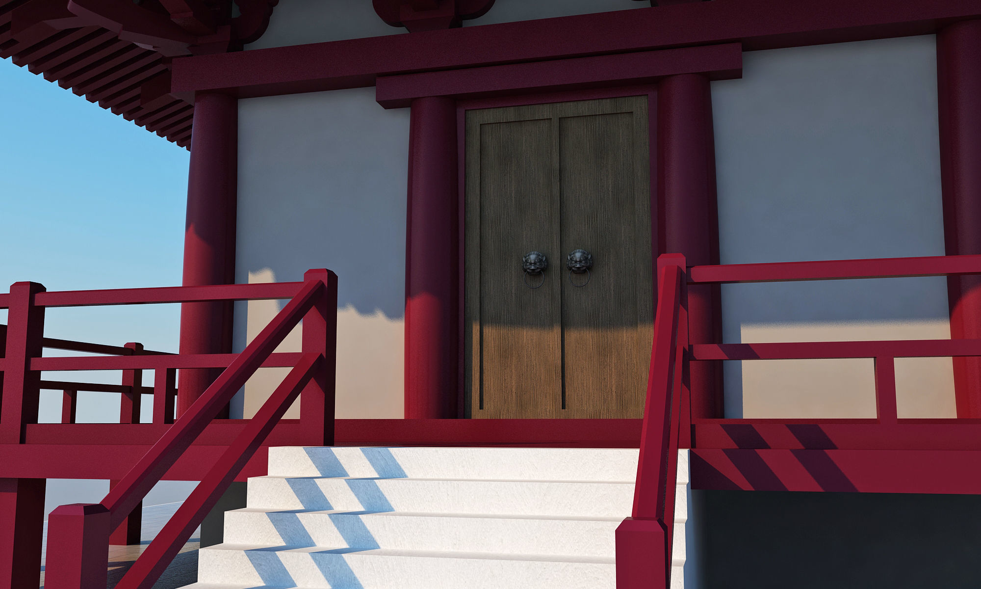 Modern temple 3D model_8