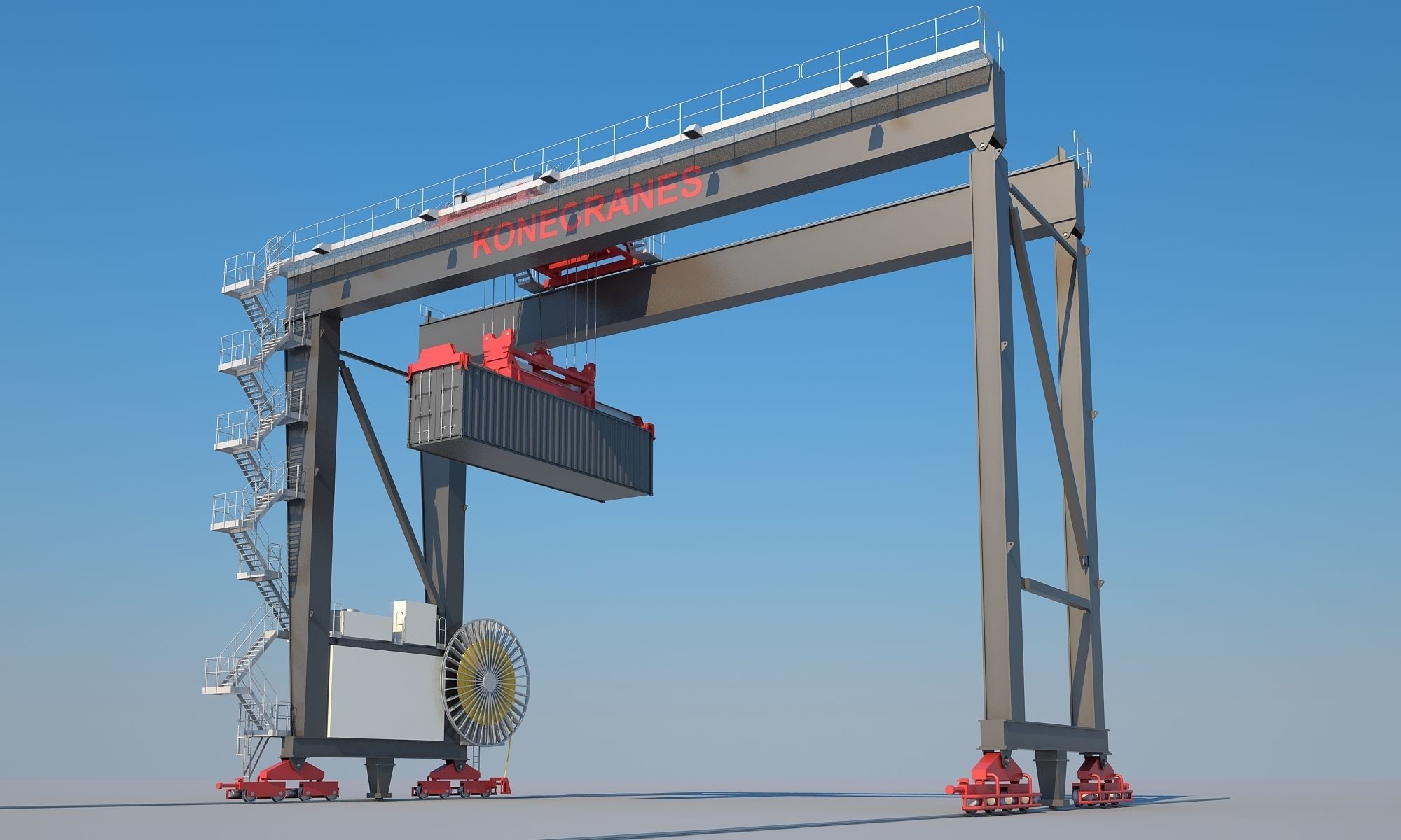 Gantry crane 3D model_5