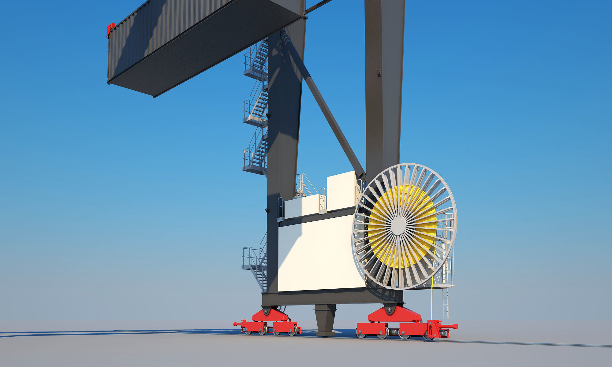 Gantry crane 3D model_9