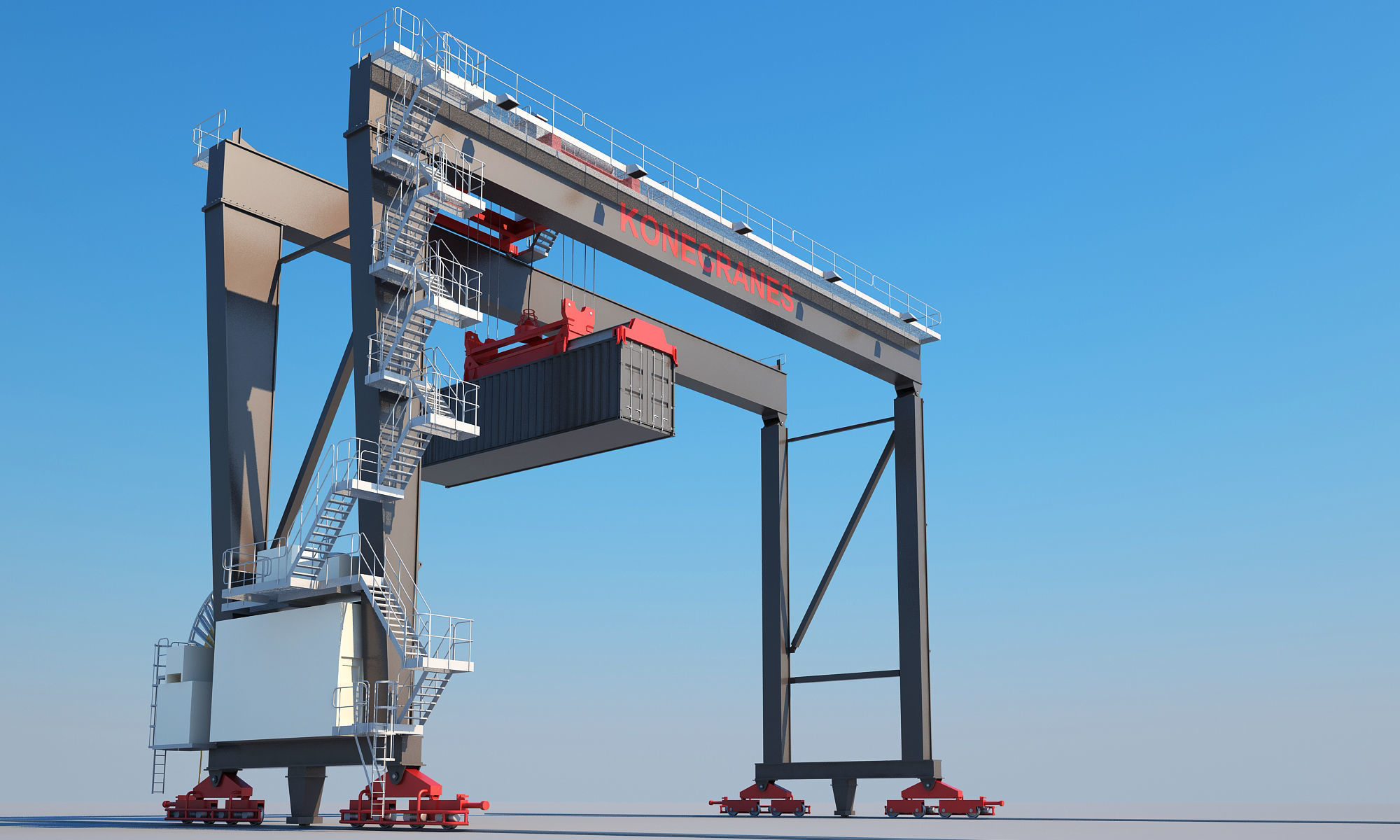 Gantry crane 3D model_1