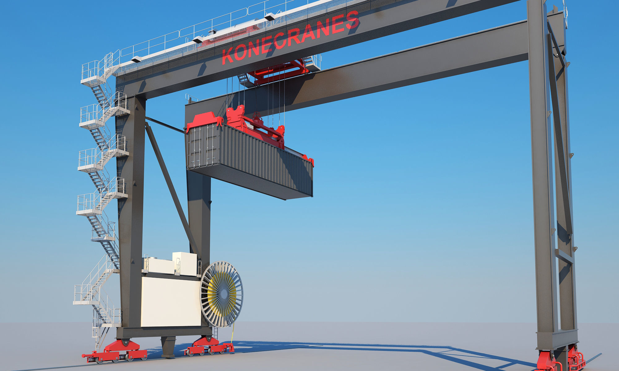 Gantry crane 3D model_3