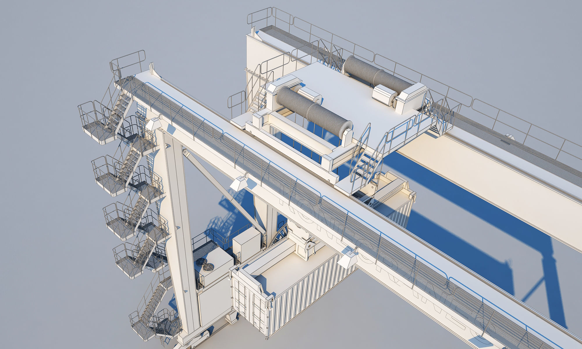 Gantry crane 3D model_12