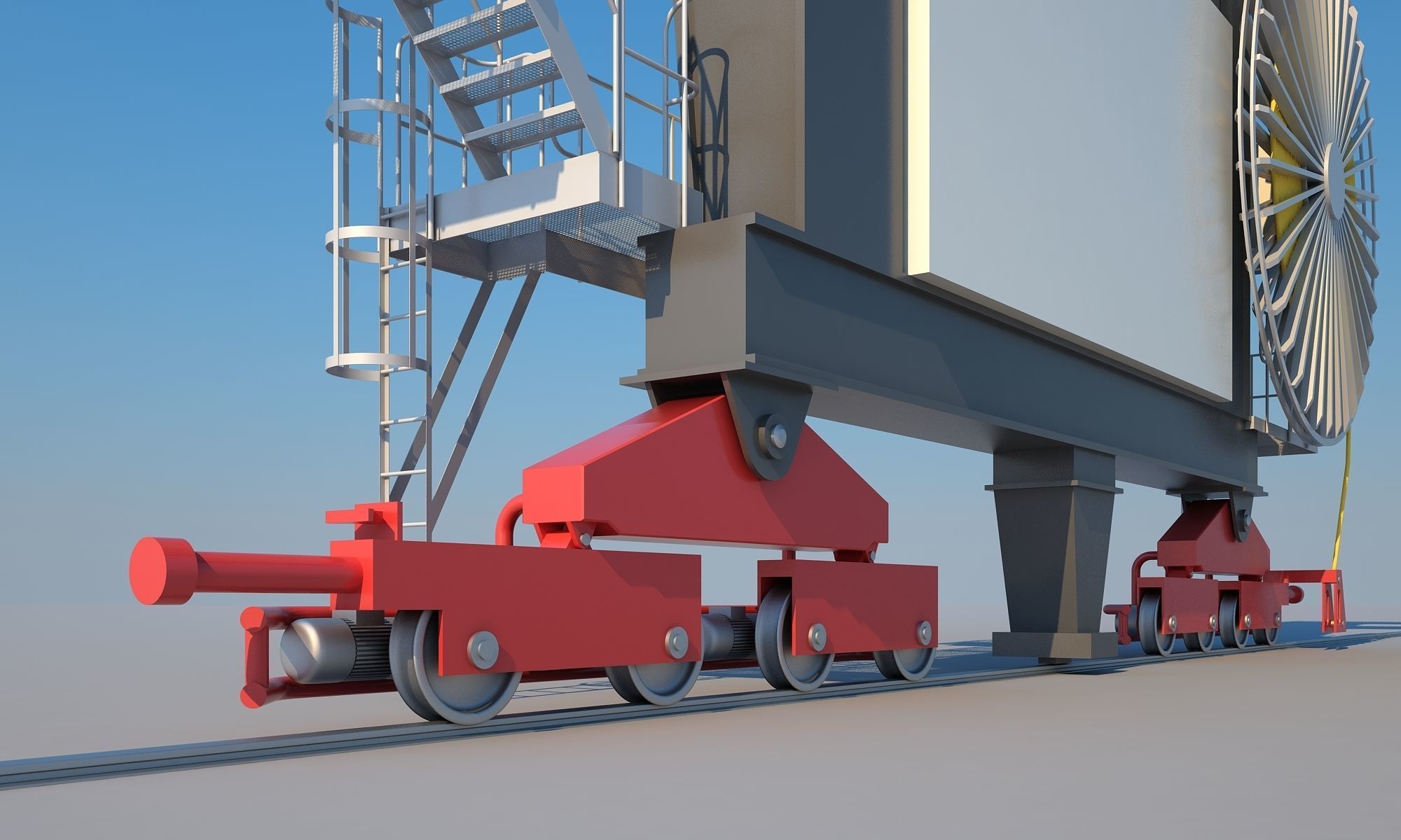 Gantry crane 3D model_6