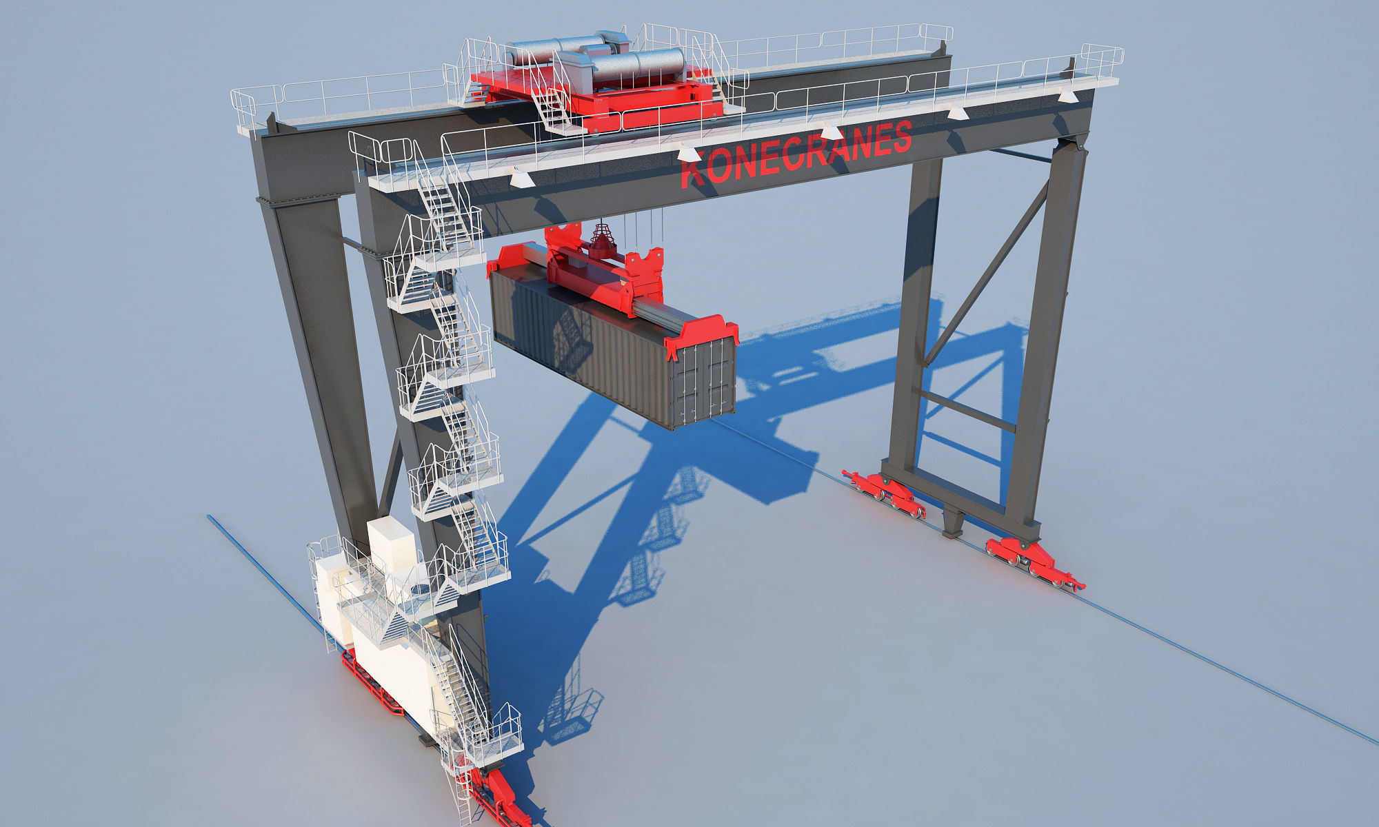 Gantry crane 3D model_4
