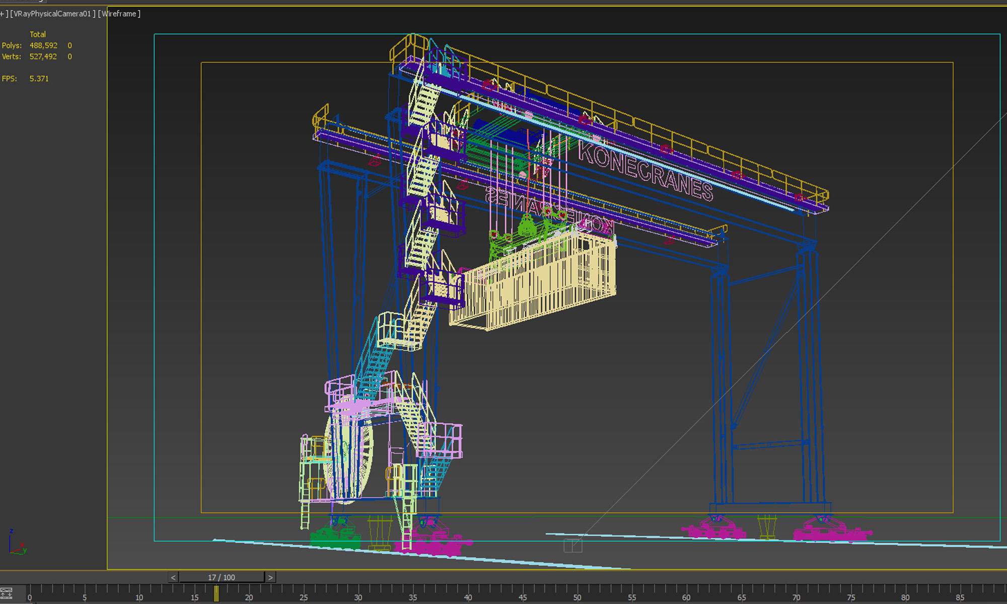 Gantry crane 3D model_13