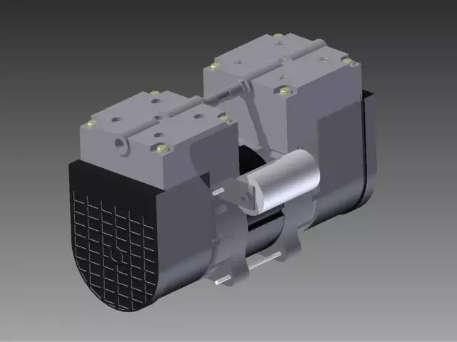 Vacuum pump double piston 3D model