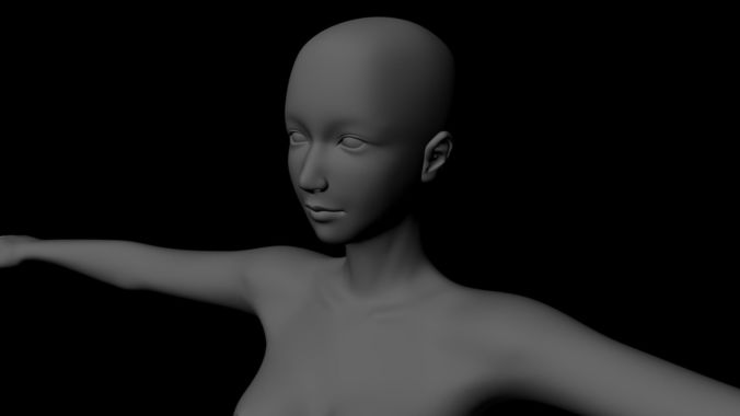 skinny girl 3D model