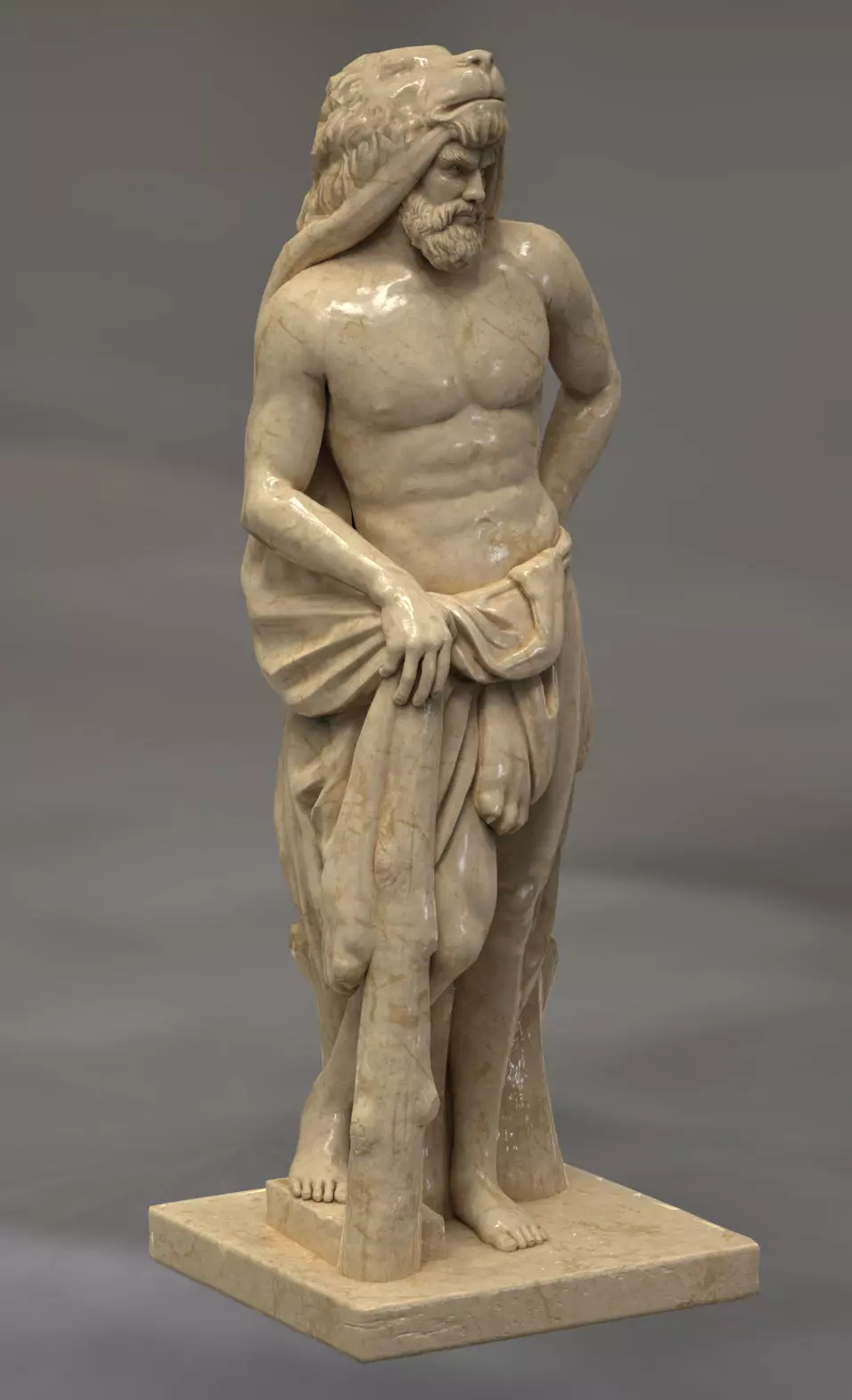 Hercules Greek Statue Low-poly 3D model