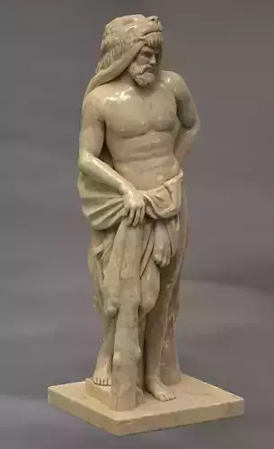 Hercules Greek Statue Low-poly 3D model