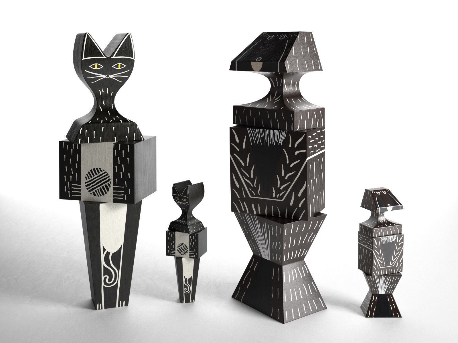 Wooden Dolls 3D model_1