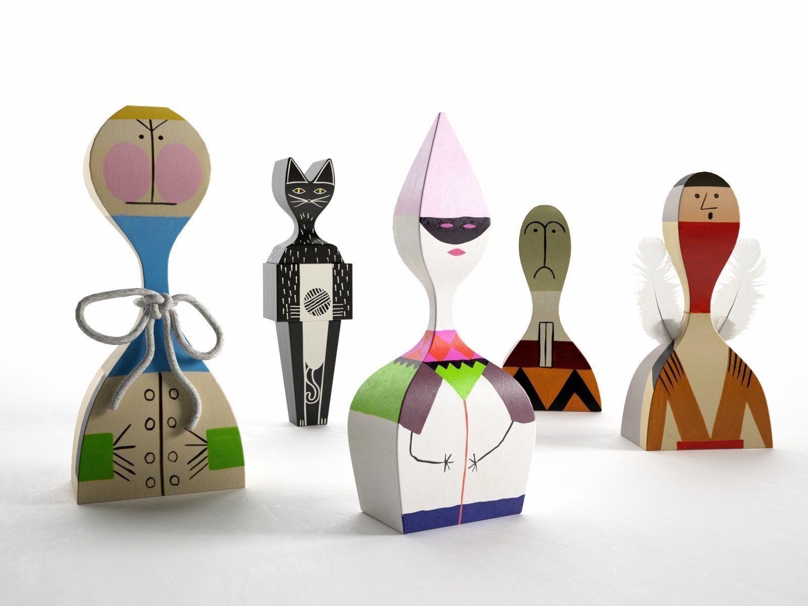 Wooden Dolls 3D model_4