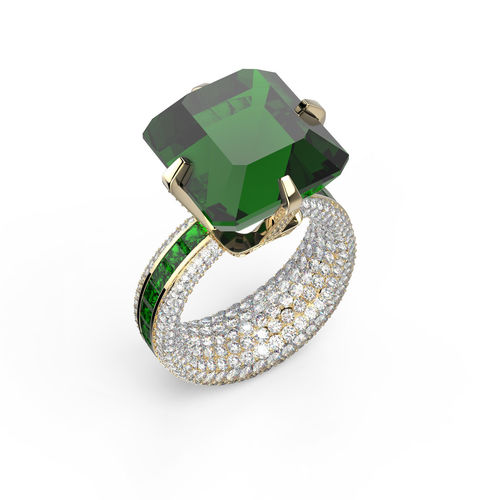 151116 R Expensive Ring with emerald 3D print model