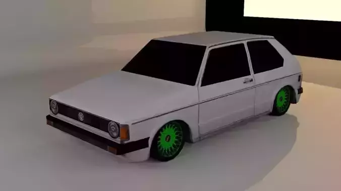 lowpoly car Low-poly 3D model