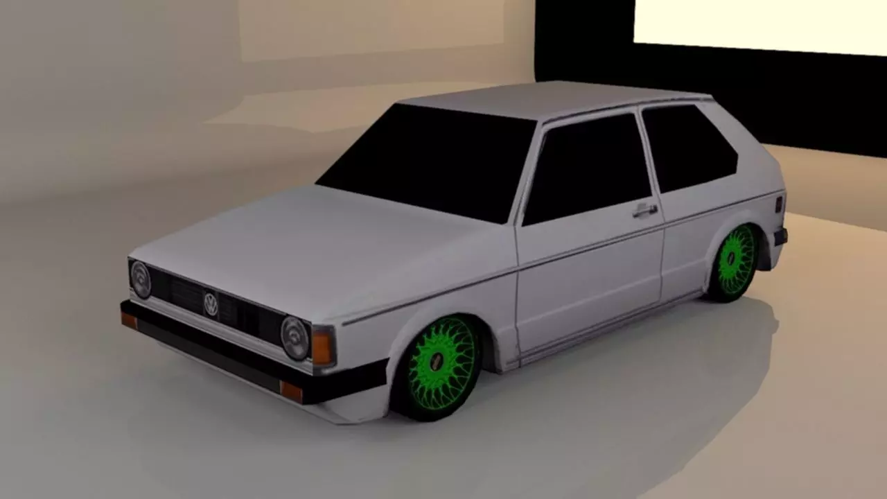 lowpoly car Low-poly 3D model