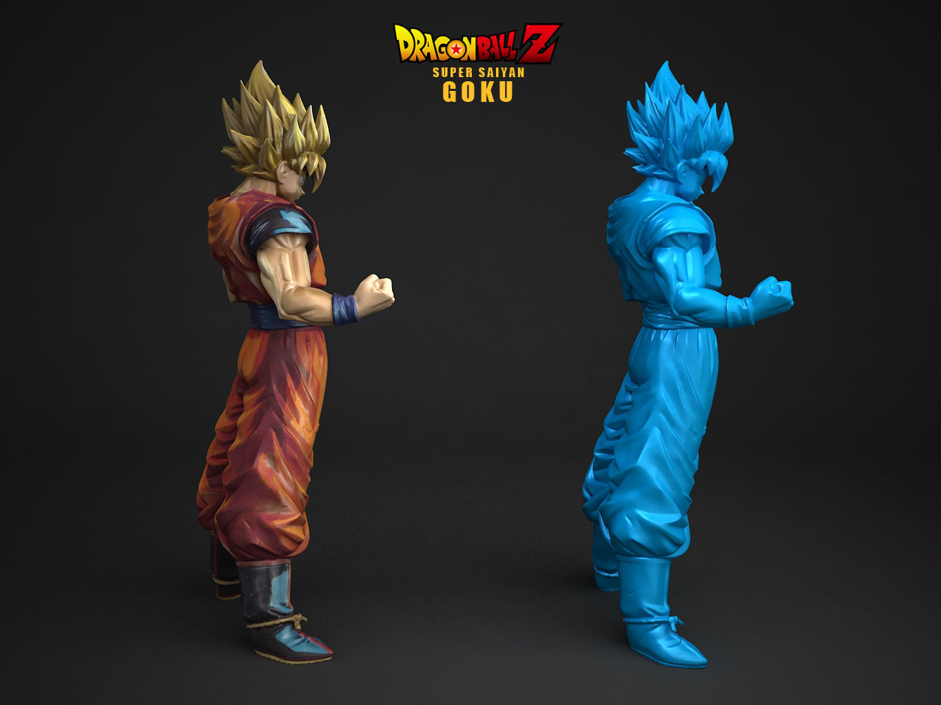 SUPER SAIYAN GOKU 2D Paint 3D model_17