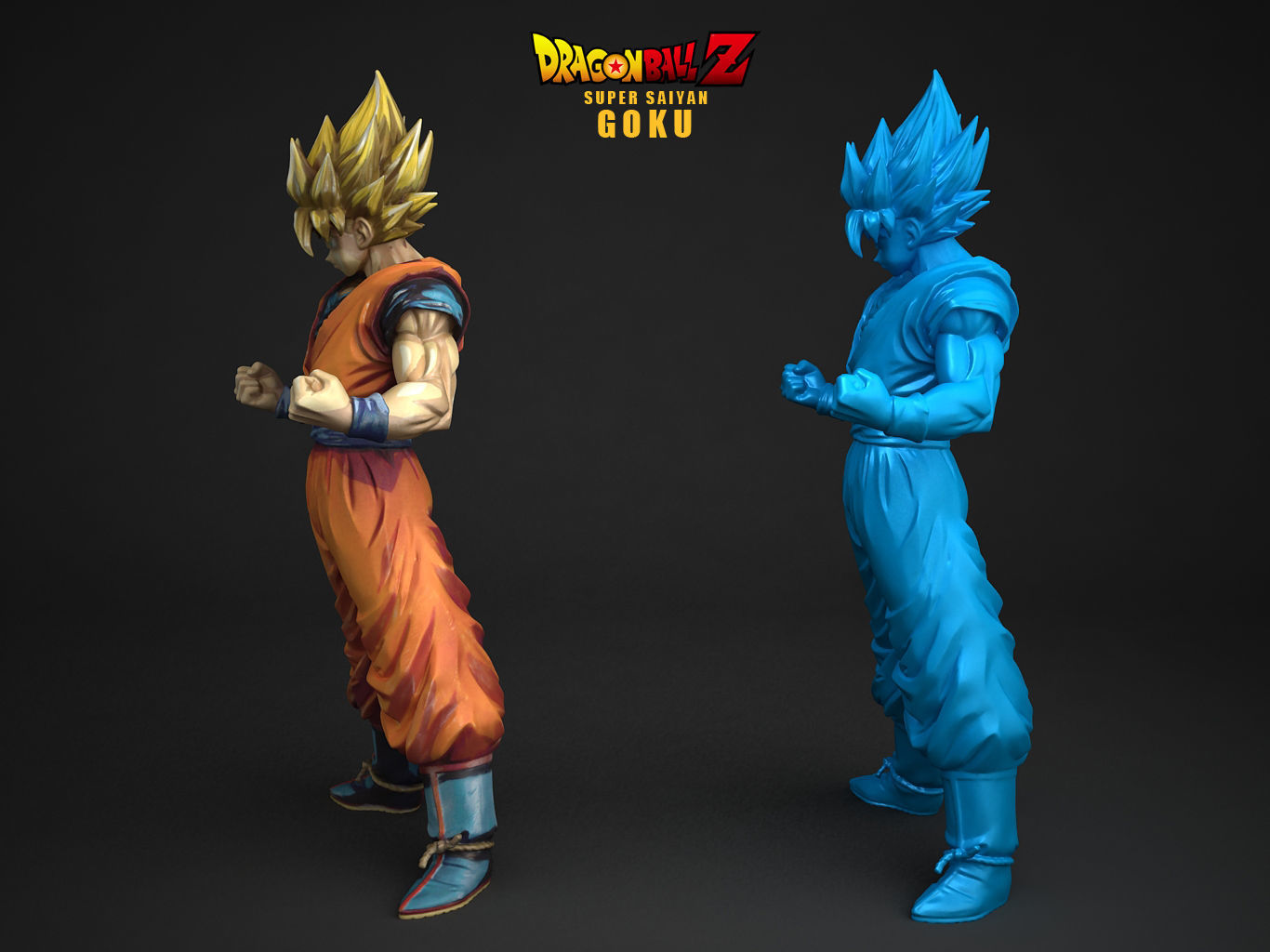 SUPER SAIYAN GOKU 2D Paint 3D model_13