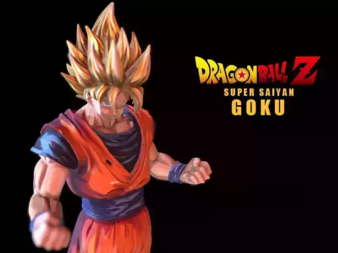 SUPER SAIYAN GOKU 2D Paint 3D model