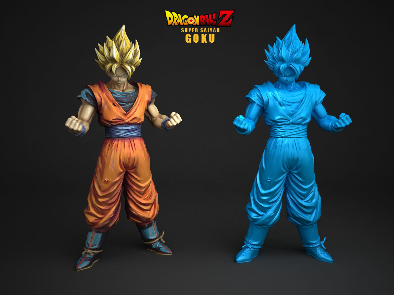 SUPER SAIYAN GOKU 2D Paint 3D model_19