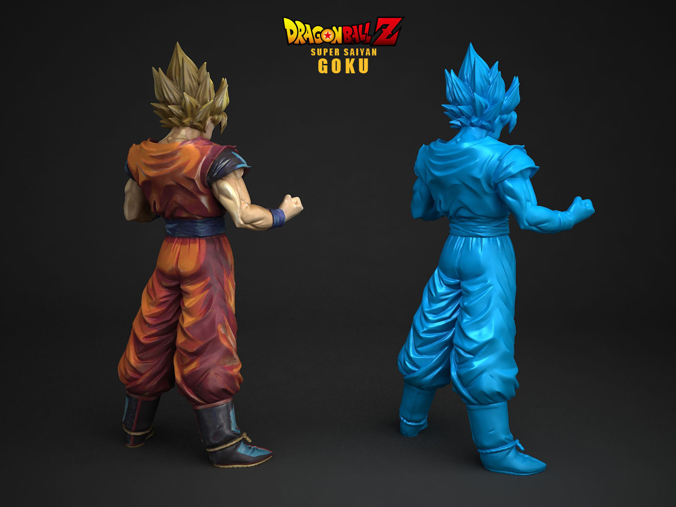 SUPER SAIYAN GOKU 2D Paint 3D model_16