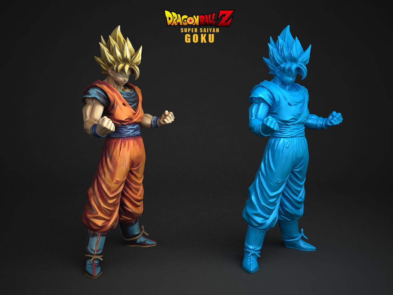 SUPER SAIYAN GOKU 2D Paint 3D model_18