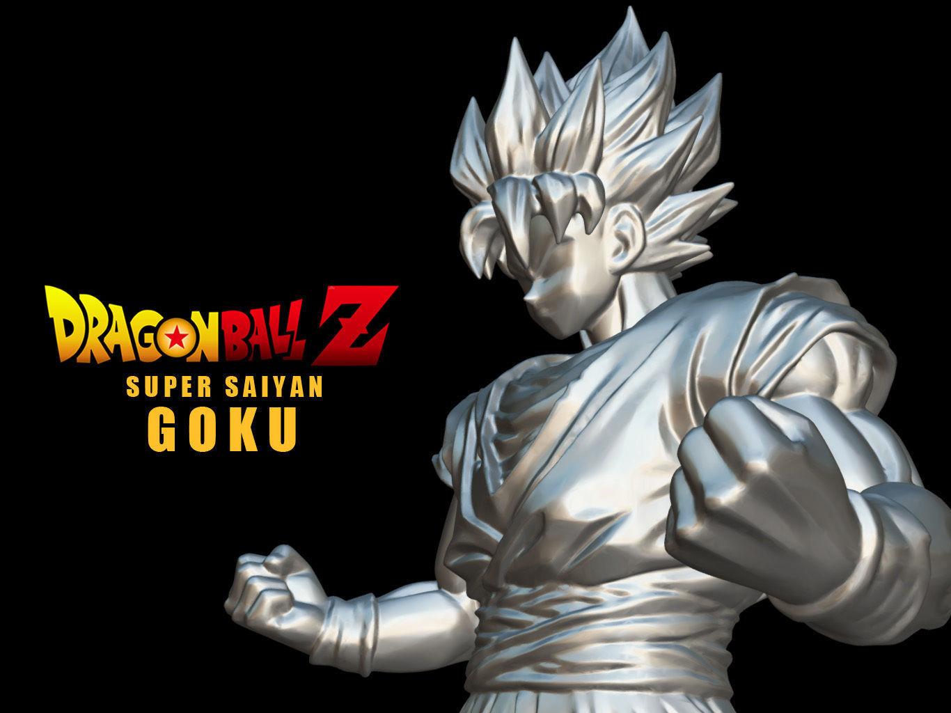SUPER SAIYAN GOKU 2D Paint 3D model_7
