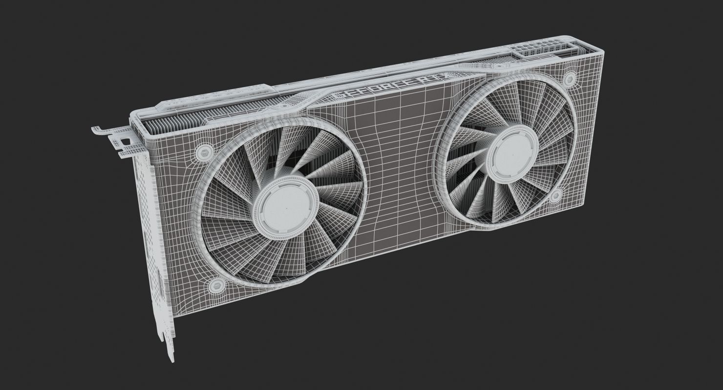 NVIDIA Geforce RTX 2080 Graphics Cards 3D model_19