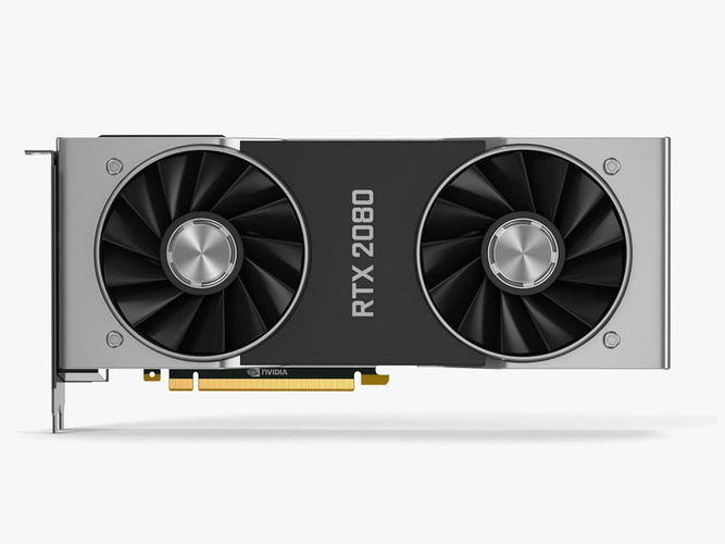 NVIDIA Geforce RTX 2080 Graphics Cards 3D model