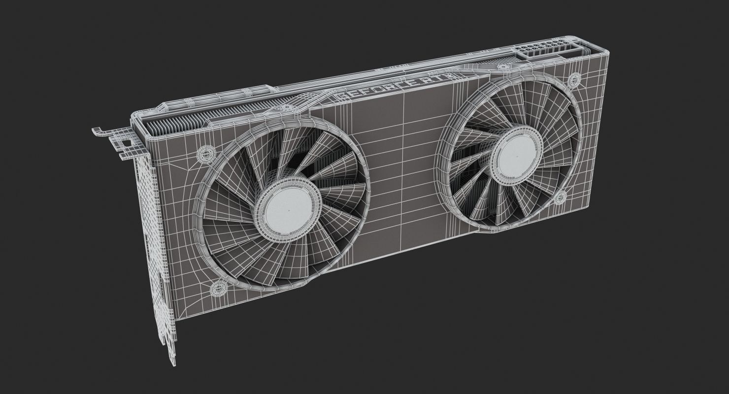 NVIDIA Geforce RTX 2080 Graphics Cards 3D model_18