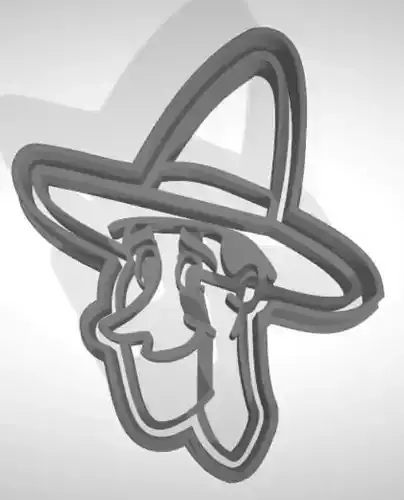 Yellow Hat Man from Curious George cookie cutter with intricate  3D print model