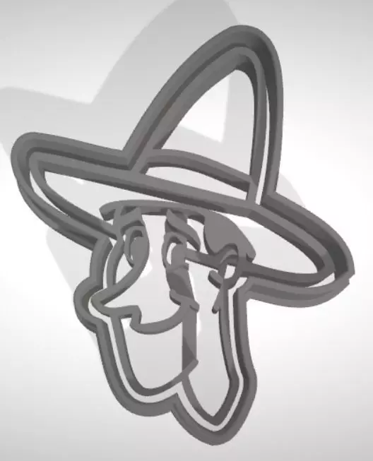 Yellow Hat Man from Curious George cookie cutter with intricate  3D print model_0