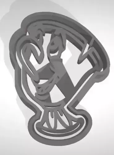 Chip cookie cutter with intricate detail 3D print model