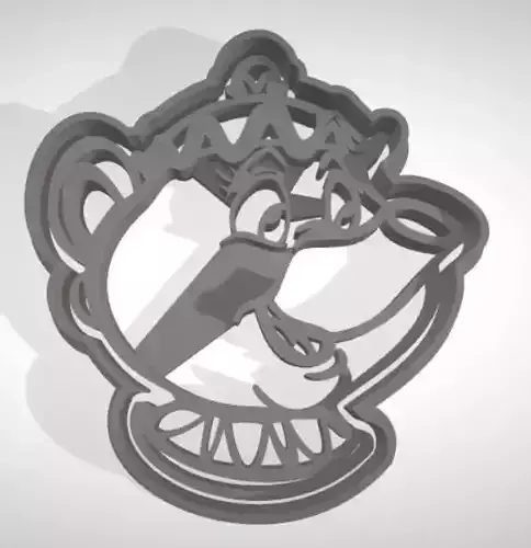 Mrs Potts cookie cutter with intricate detail