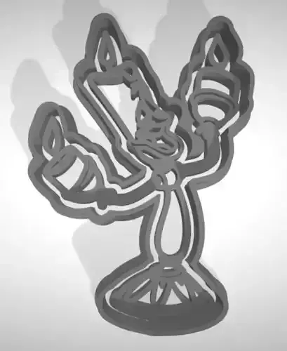 Lumiere cookie cutter with intricate detail 3D print model