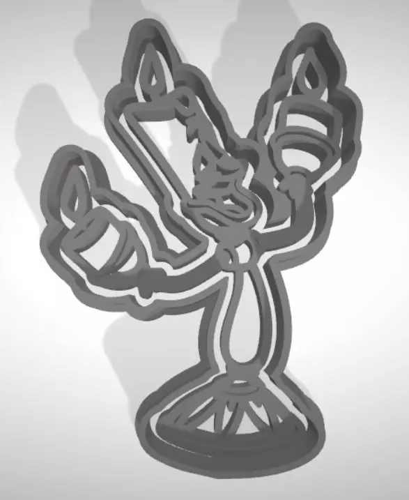 Lumiere cookie cutter with intricate detail 3D print model_0