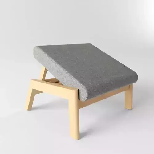 Footrest Santiago 02 Low-poly 3D model