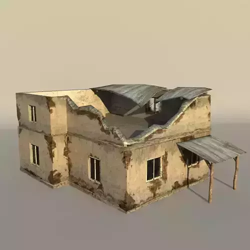 Middle East destroyed house for game num01 3D model