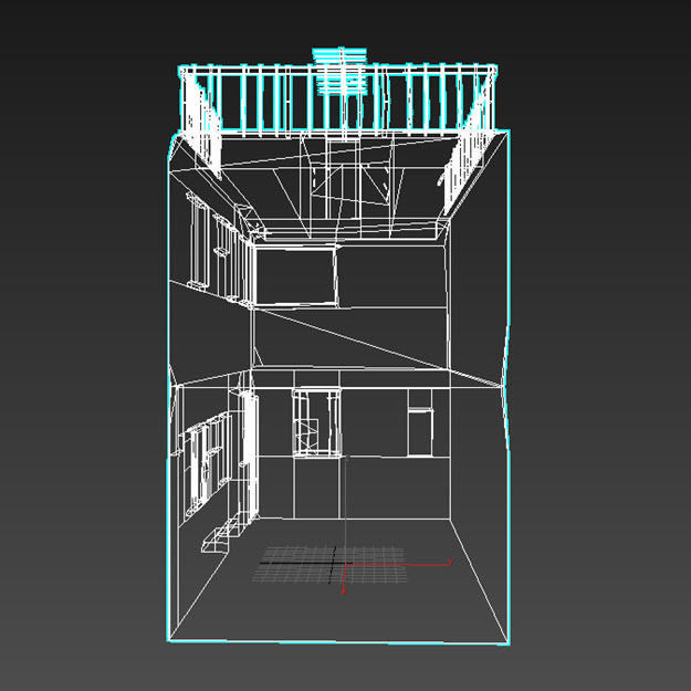 Middle East destroyed house for game num02 3D model_5