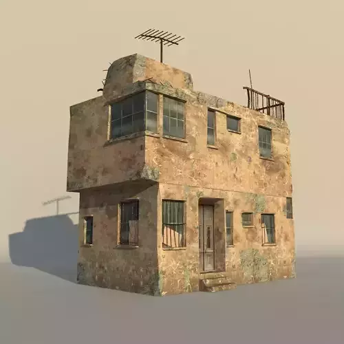Middle East destroyed house for game num02 3D model
