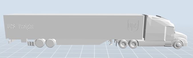 UPS freight Truck 3D print model